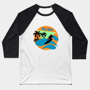 surfing on the sea Baseball T-Shirt